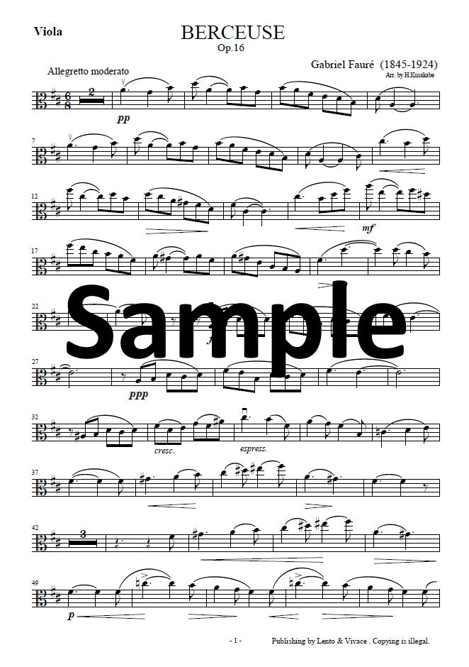Fauré "Canción de cuna Op. 16"