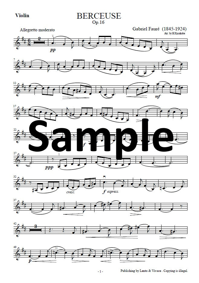 Fauré "Canción de cuna Op. 16"