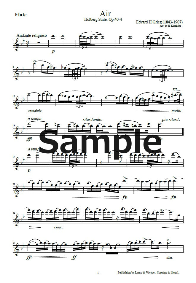Grieg “Aria (de la Suite Holberg)” Op.40 - 4