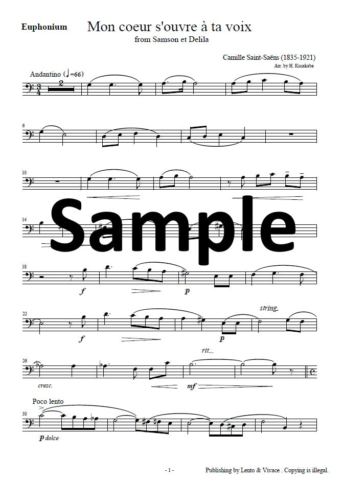 サン=サーンス「あなたの声に心は開く-オペラ サムソンとデリラより」