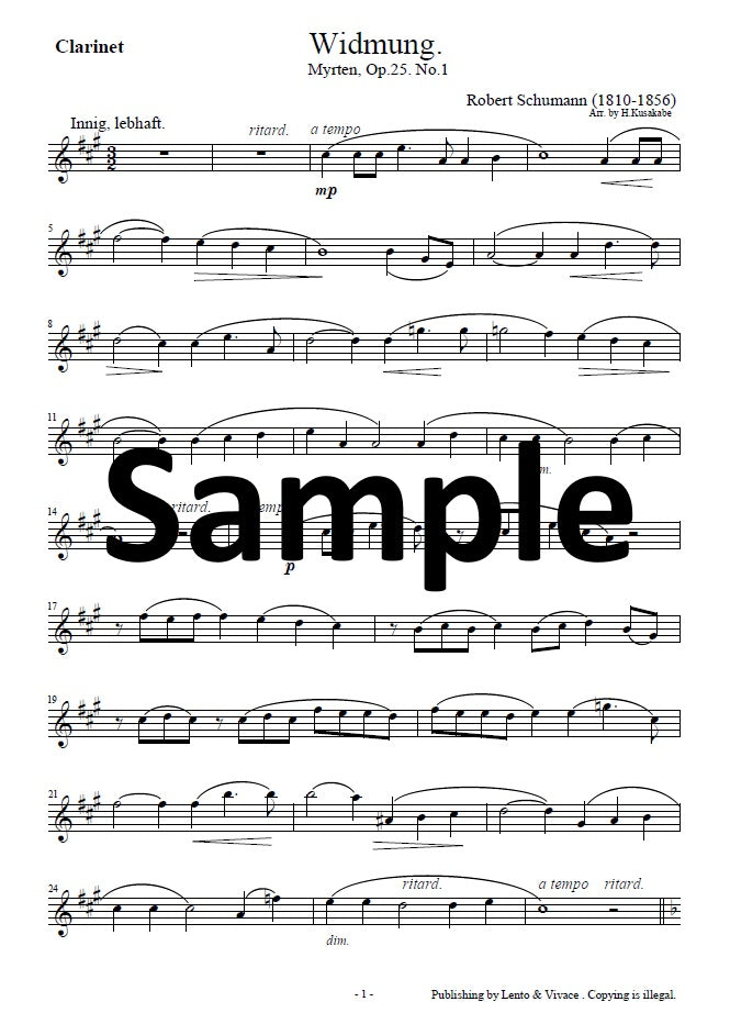 Schumann "Dedication" (from the song collection "Myrthe Flowers")