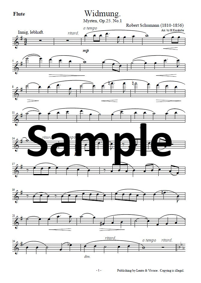Schumann "Dedication" (from the song collection "Myrthe Flowers")