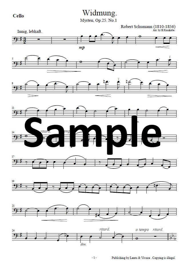 Schumann "Dedication" (from the song collection "Myrthe Flowers")