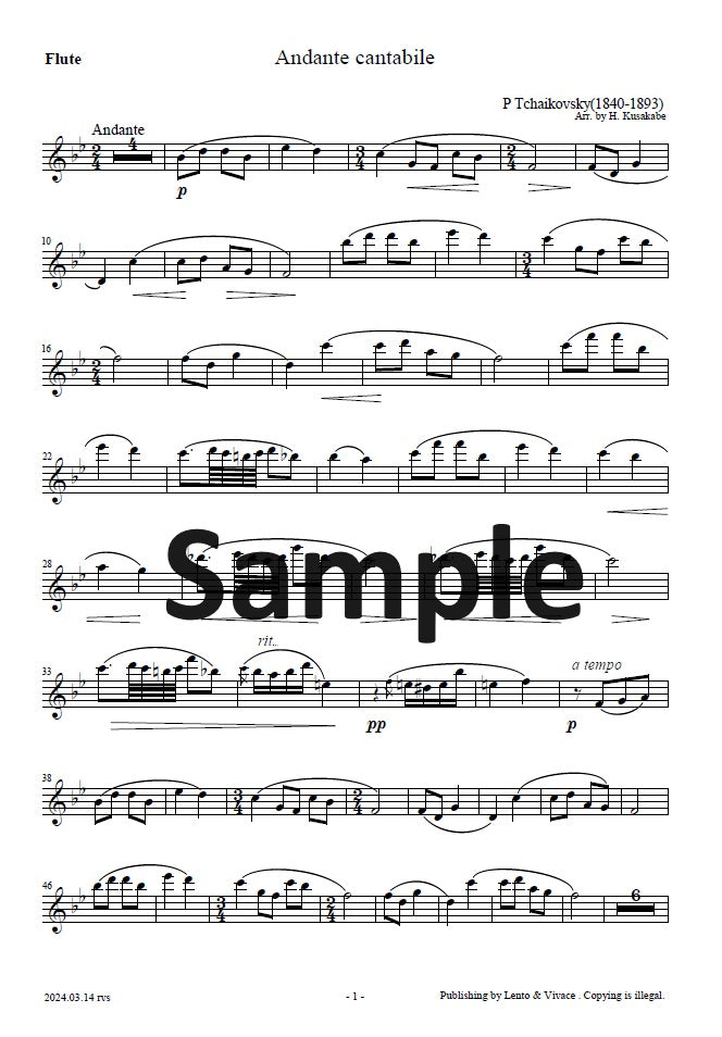 Tchaikovsky "Andante Cantabile"