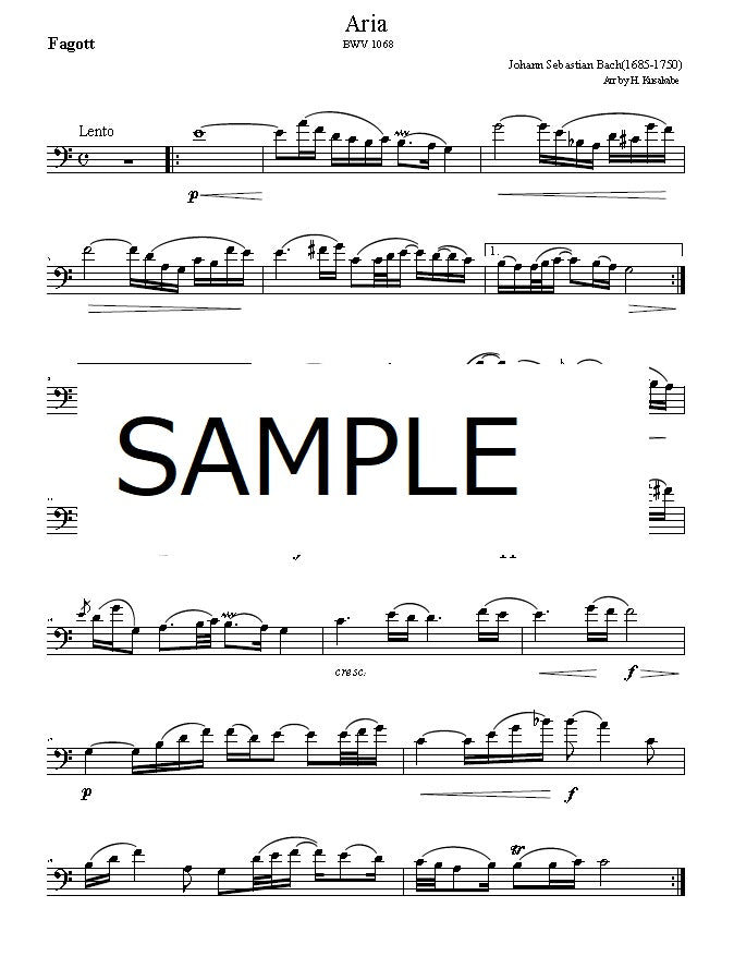 Bach "Aria sur la corde de sol" BWV1068