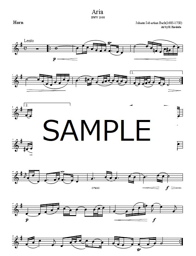 Bach "Aria sur la corde de sol" BWV1068