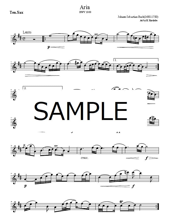 Bach "Aria sur la corde de sol" BWV1068