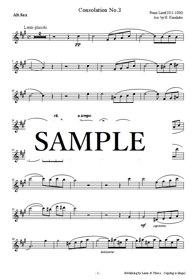 Liszt "Consolation n° 3 S172"