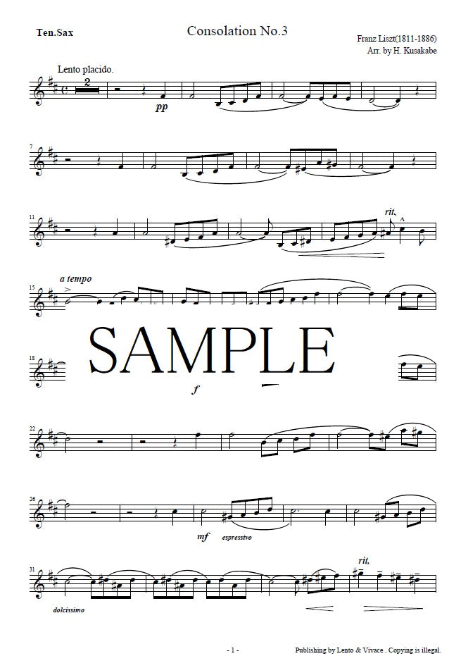 Liszt "Consolation n° 3 S172"