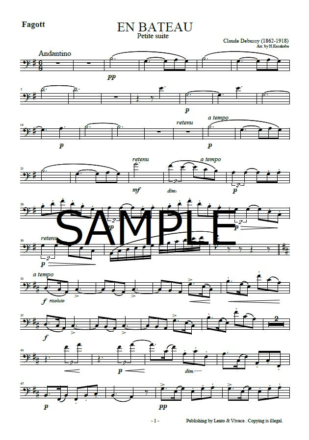 "On a small boat" from Debussy Petite Suite