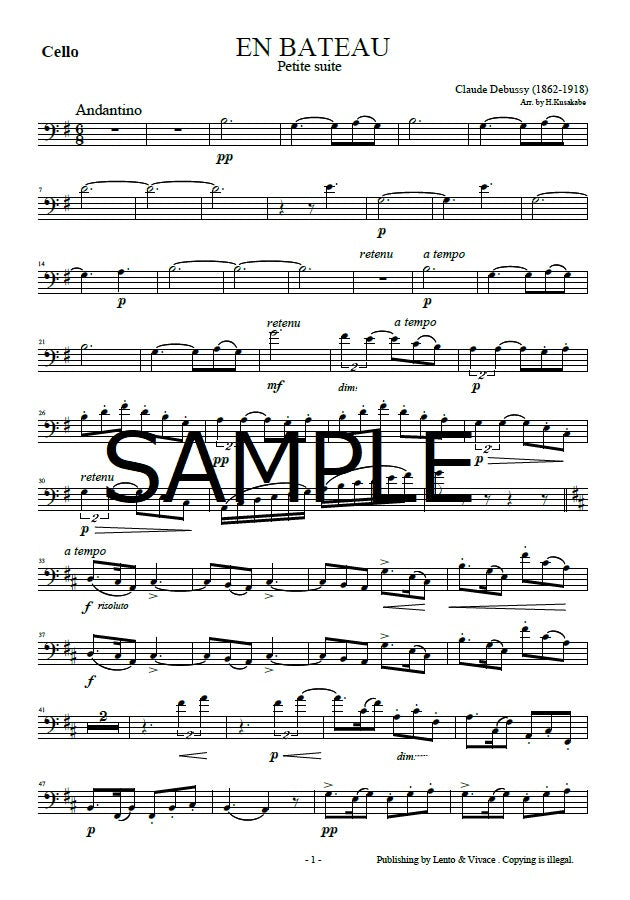 "On a small boat" from Debussy Petite Suite