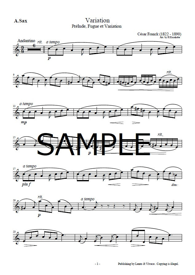 Franck "Variations" (from Prelude, Fugue and Variations)