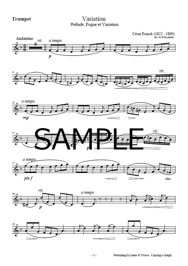 Franck "Variations" (from Prelude, Fugue and Variations)
