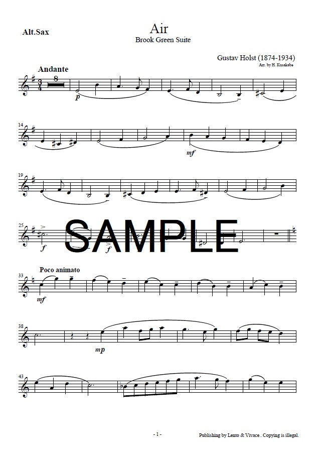 Holst "Air from Brook Green Suite"