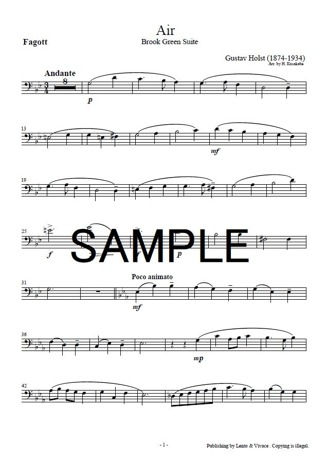 Holst "Air from Brook Green Suite"