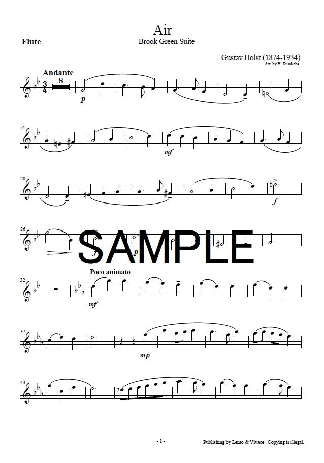 Holst "Air from Brook Green Suite"