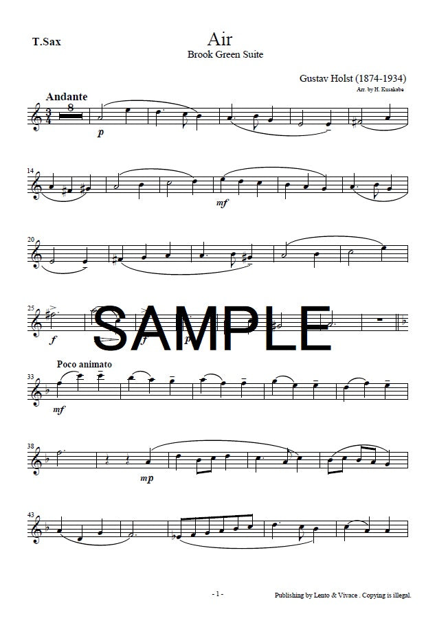 Holst "Air from Brook Green Suite"