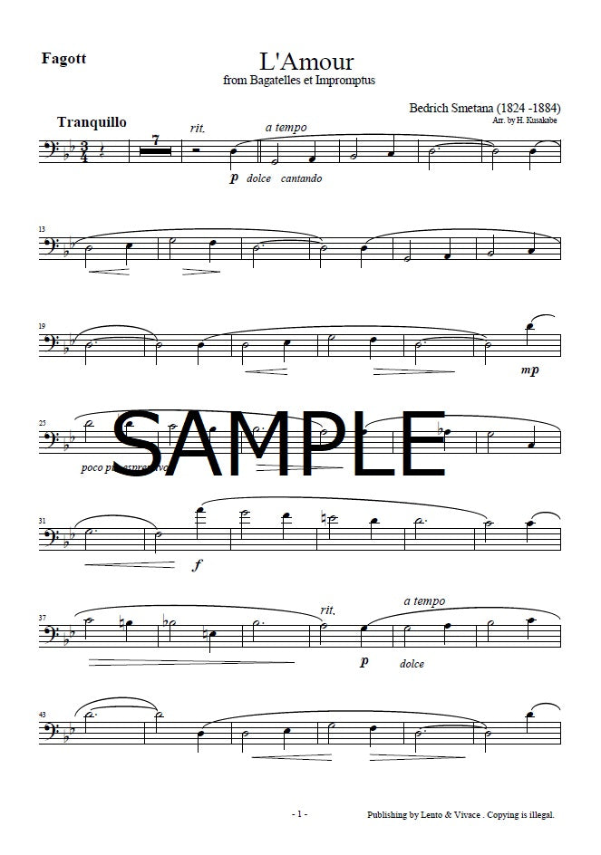 Smetana "Love (L'amour)" from Bagatelle and Impromptu