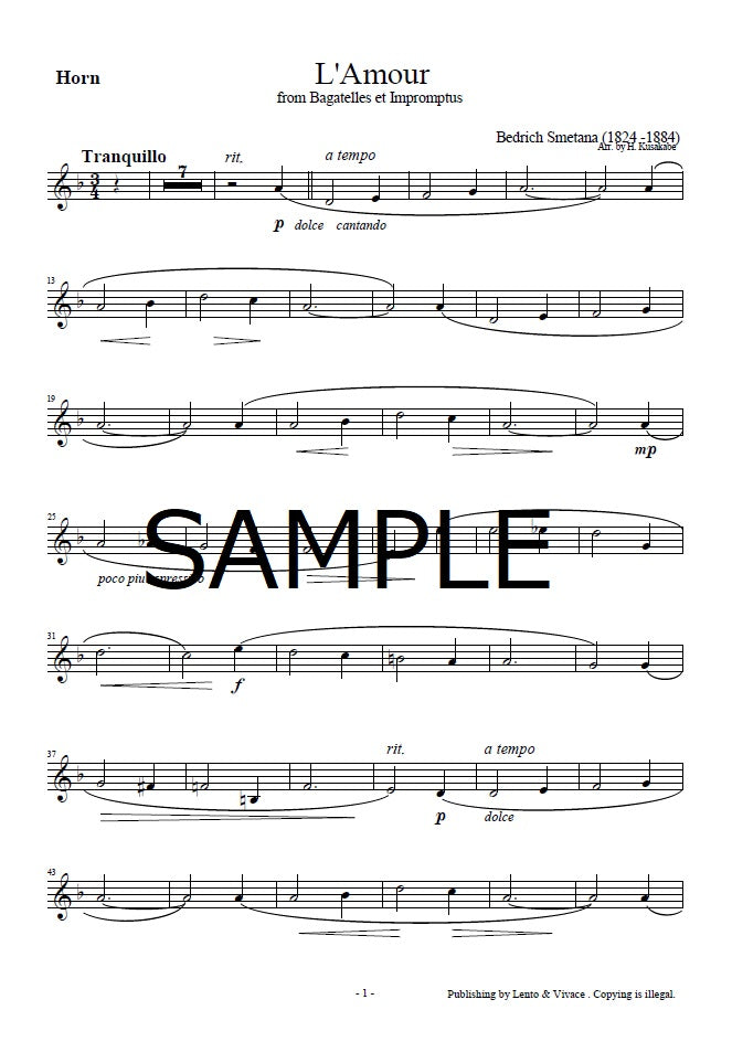 Smetana "Love (L'amour)" from Bagatelle and Impromptu