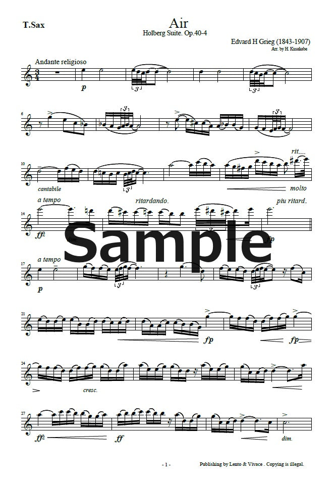 Grieg “Aria (de la Suite Holberg)” Op.40 - 4