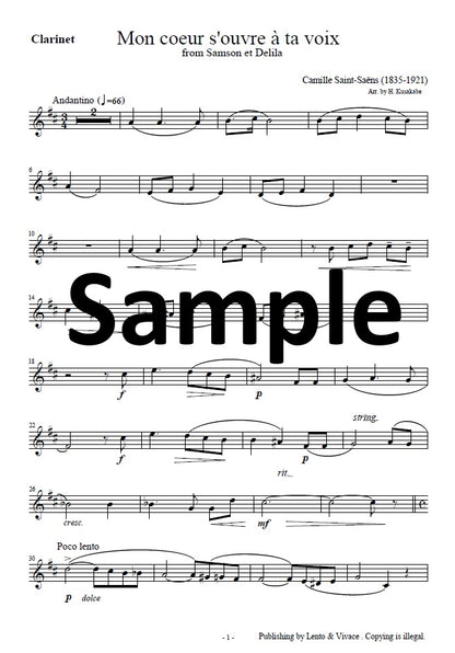 Saint-Saëns "Your voice opens my heart - from the opera Samson and Delilah"