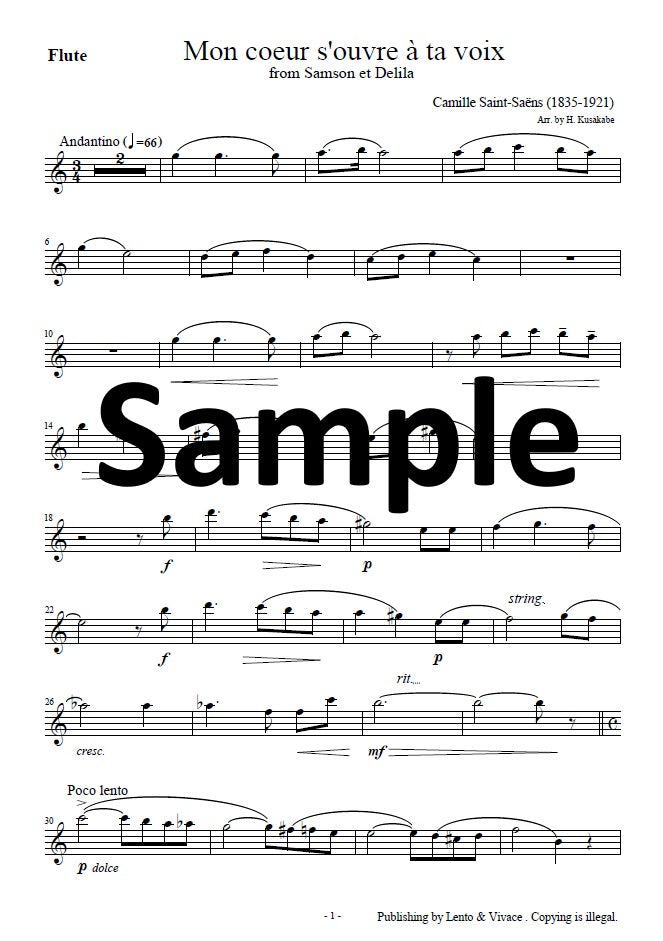 Saint-Saëns "Your voice opens my heart - from the opera Samson and Delilah"