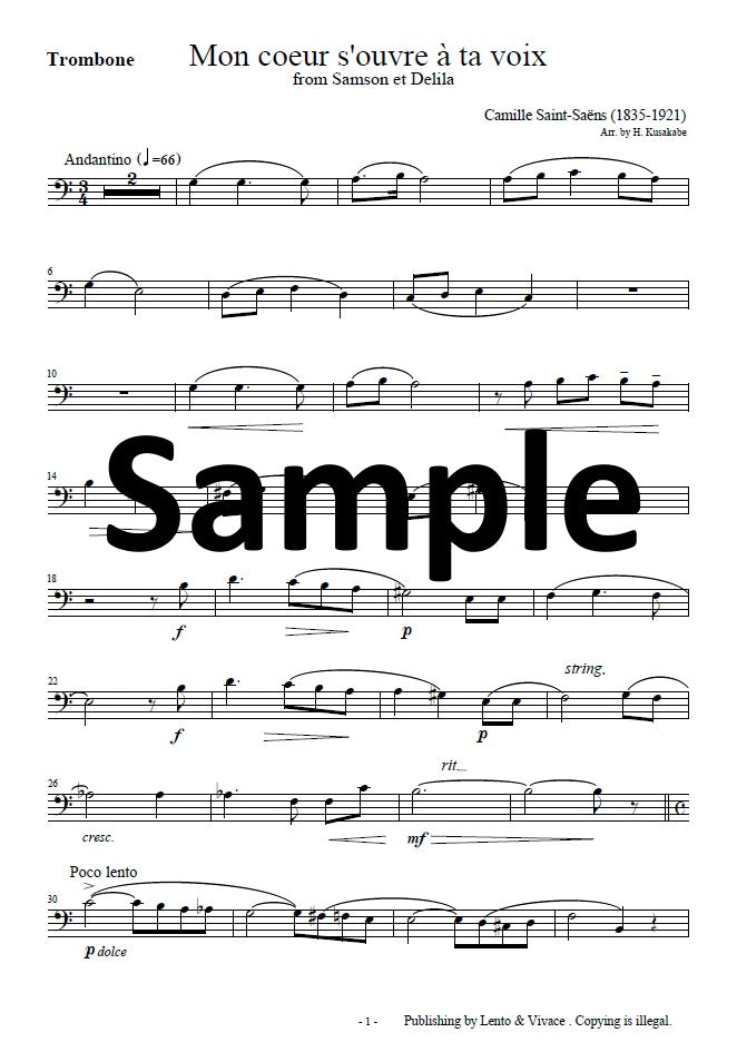 Saint-Saëns "Your voice opens my heart - from the opera Samson and Delilah"