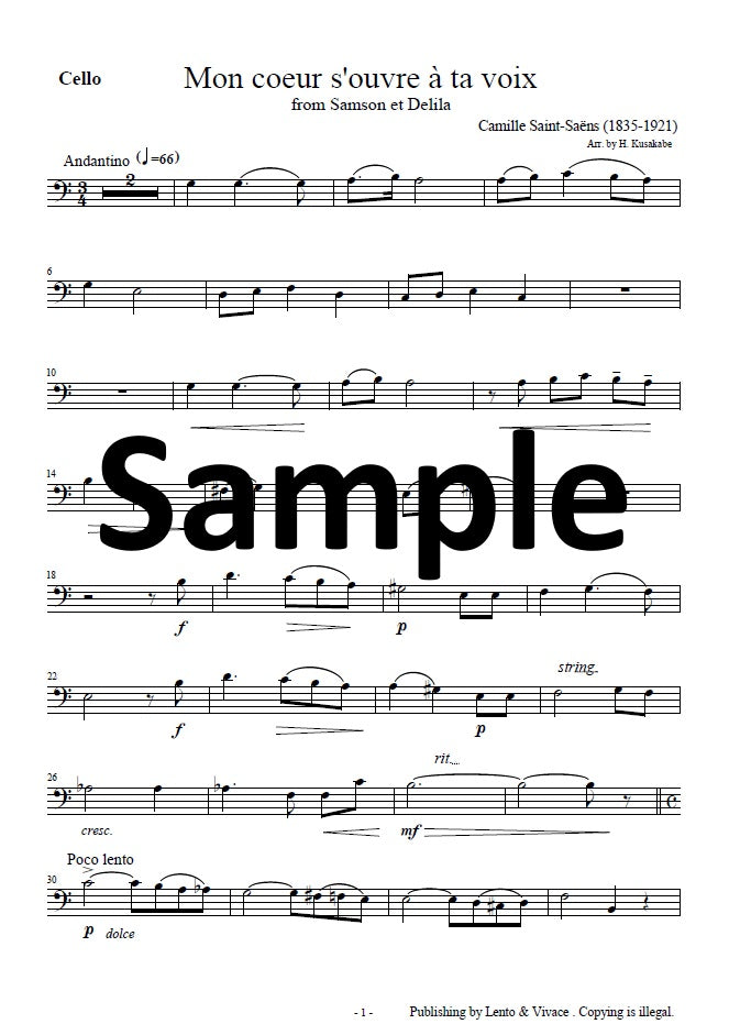 Saint-Saëns "Your voice opens my heart - from the opera Samson and Delilah"