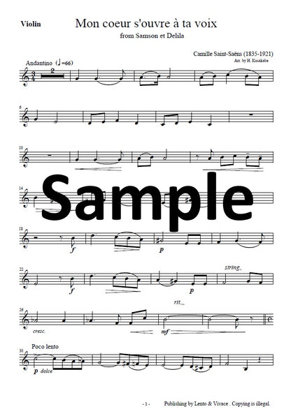 Saint-Saëns "Your voice opens my heart - from the opera Samson and Delilah"