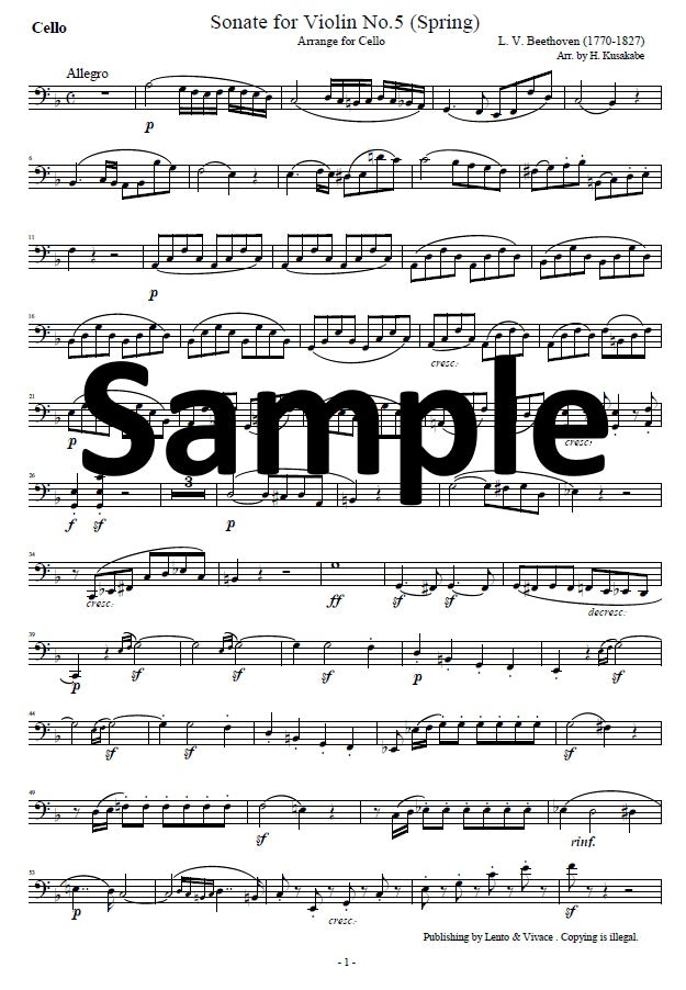 Beethoven „Violinsonate Nr. 5 (Frühling) 1. Satz" lange Version