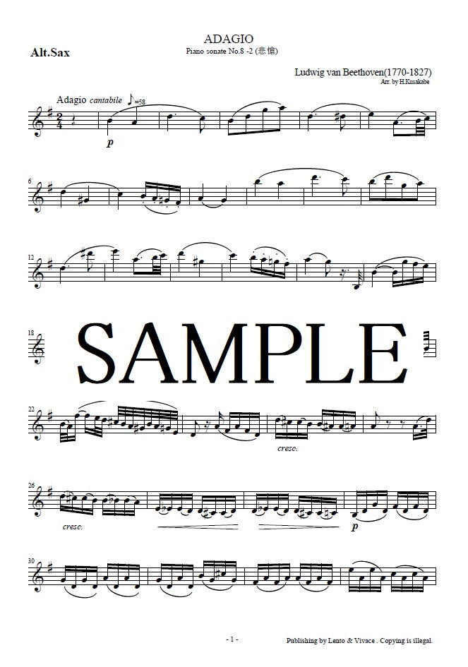Beethoven "Sonate pour piano n° 8 (Pathétique) 2ème mouvement"