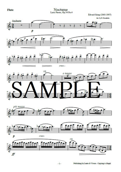 Grieg  Seis piezas líricas "Notturno" Op.54 - 4