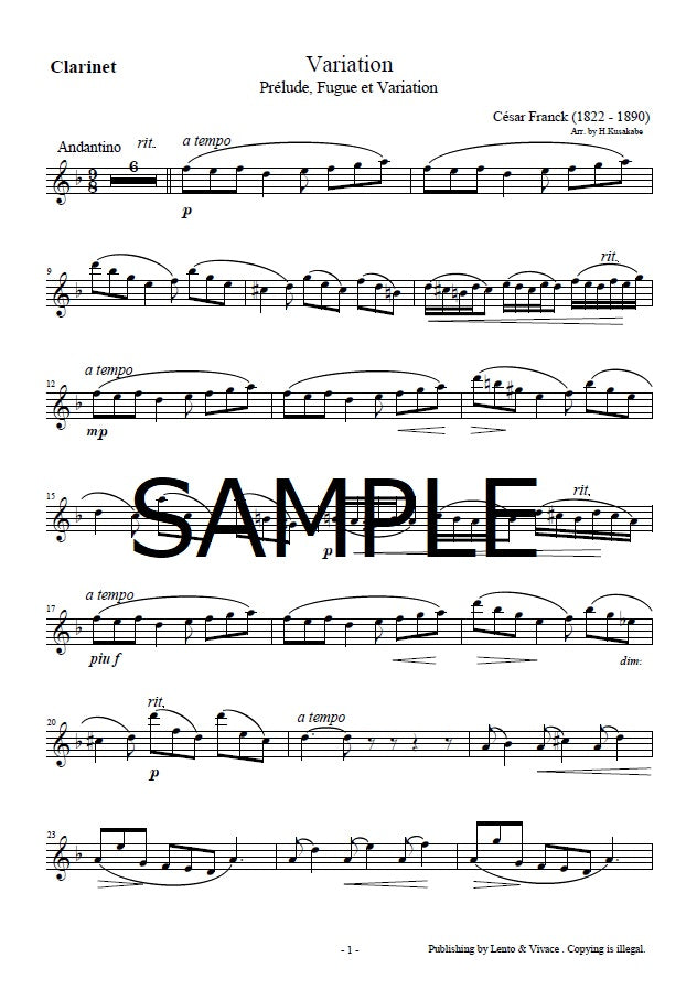 Franck „Variationen“ (aus Präludium, Fuge und Variationen)