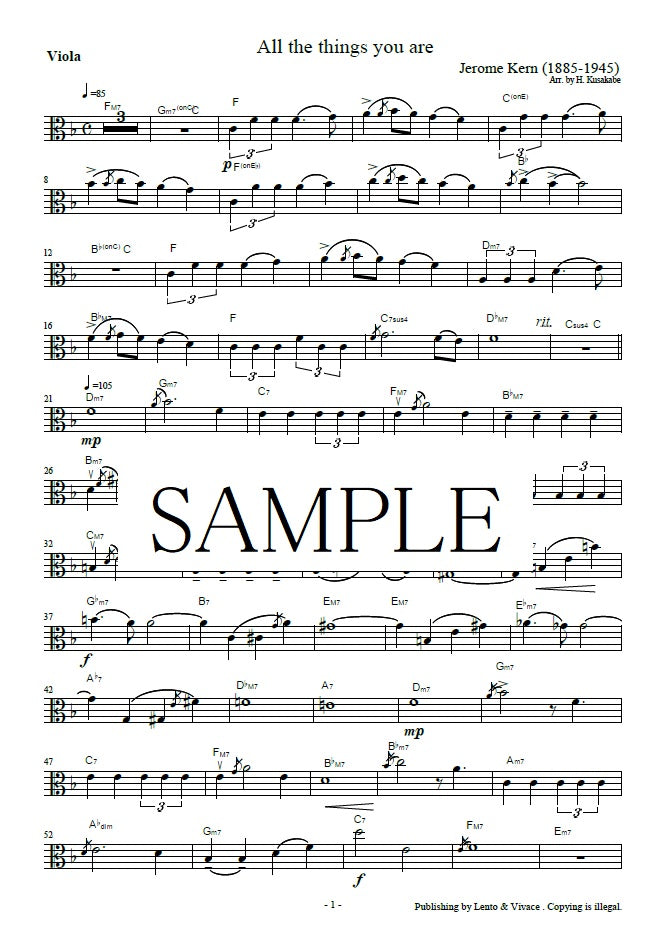 Jerome Kern "All the Things You Are"
