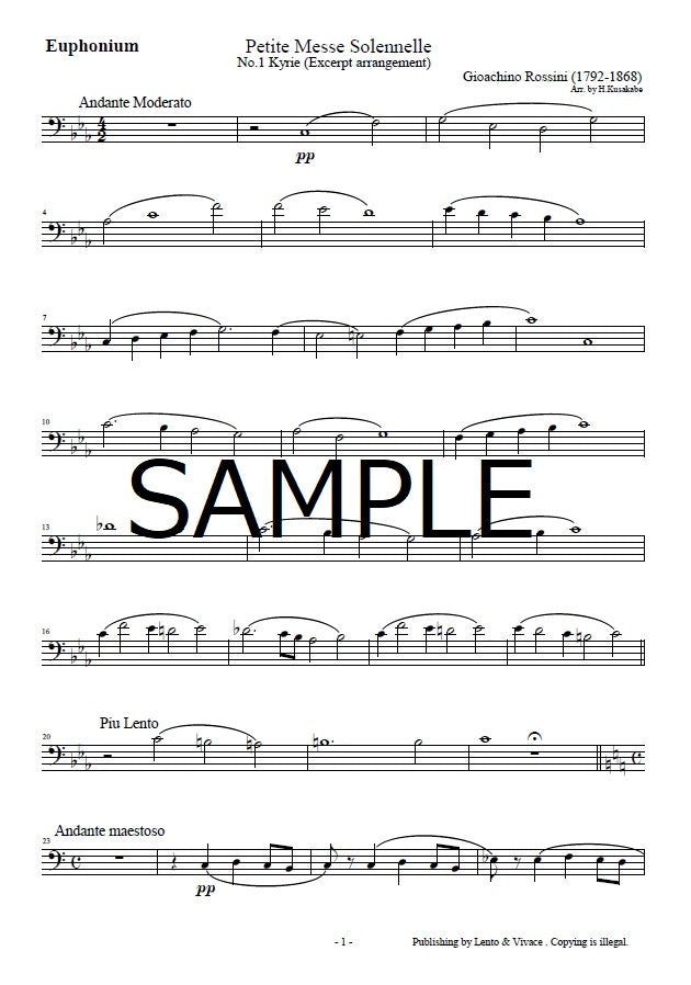 Rossini "Petite messe solennelle No.1 Kyrie (Arrangement d'extrait)"