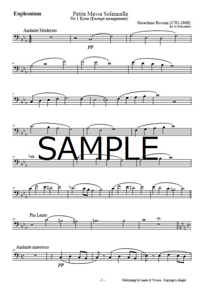 Rossini "Petite messe solennelle No.1 Kyrie (Excerpt arrangement)"