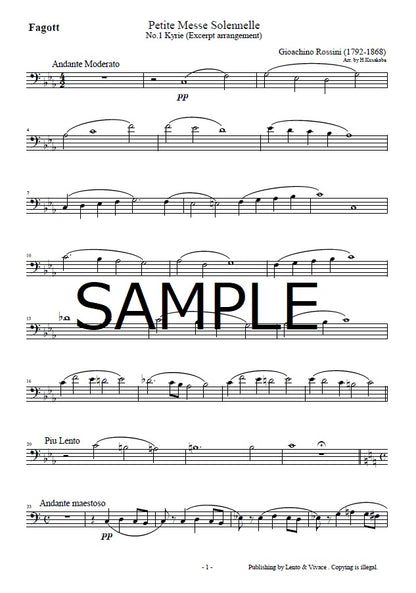 Rossini "Petite messe solennelle No.1 Kyrie (Excerpt arrangement)"