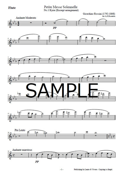 Rossini "Petite messe solennelle No.1 Kyrie (Excerpt arrangement)"