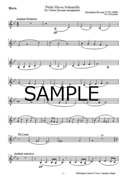 Rossini "Petite messe solennelle No.1 Kyrie (Excerpt arrangement)"