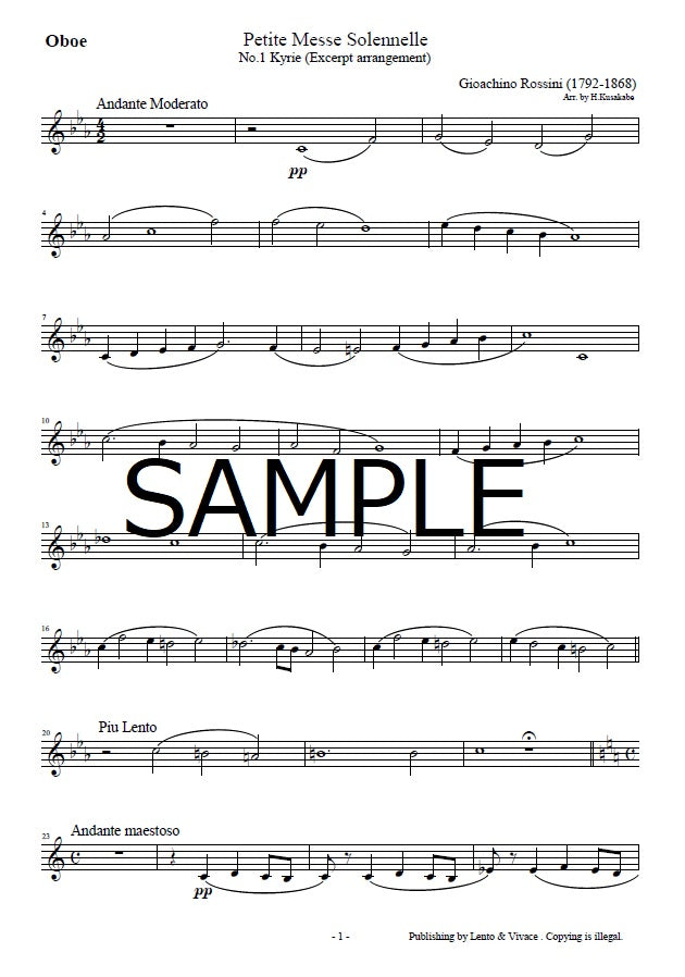 Rossini "Petite messe solennelle No.1 Kyrie (Excerpt arrangement)"