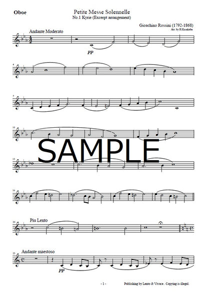 Rossini "Petite messe solennelle No.1 Kyrie (Excerpt arrangement)"