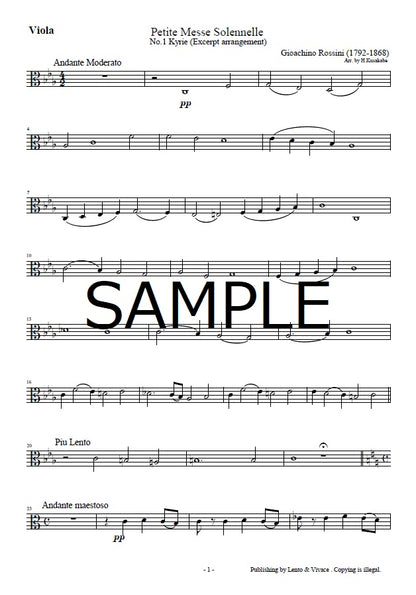 Rossini "Petite messe solennelle No.1 Kyrie (Excerpt arrangement)"