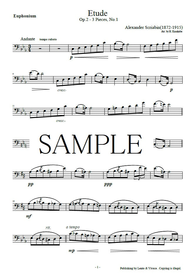 Scriabin "Op.2 Etude de tres piezas"