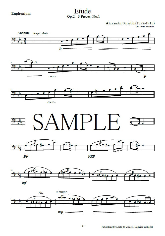 Skrjabin "Op.2 Etüde aus drei Stücken"