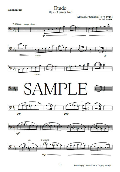 Scriabine "Op.2 Etude de Trois Pièces"