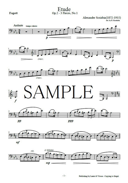 Scriabin "Op.2 Etude from three pieces"