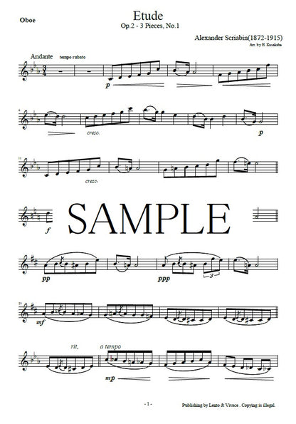 Skrjabin "Op.2 Etüde aus drei Stücken"