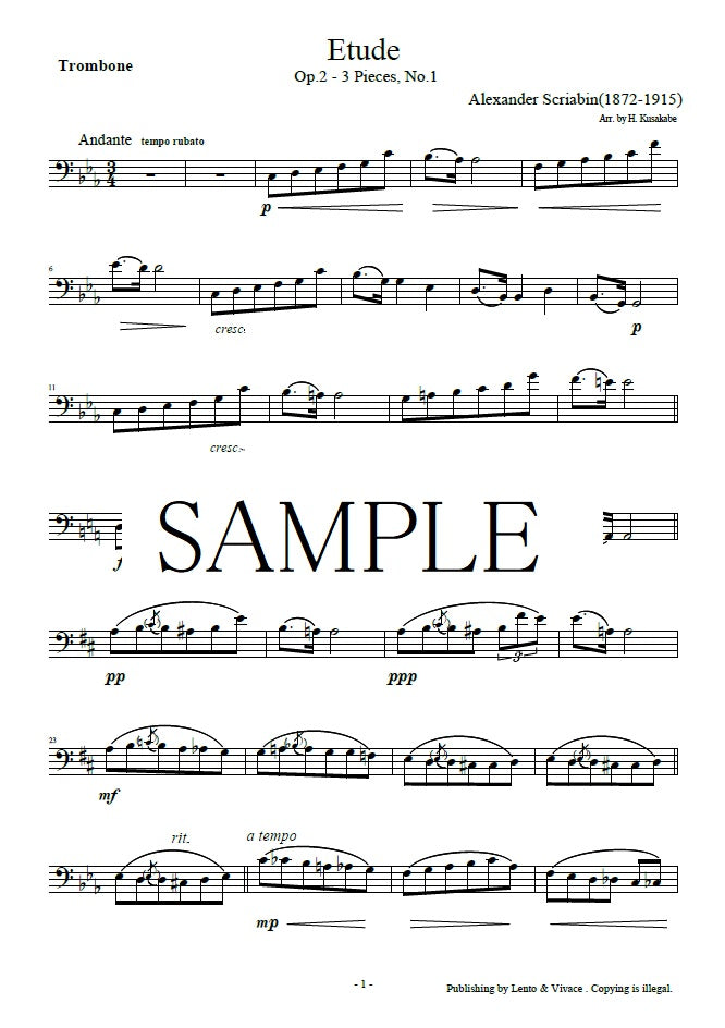 Scriabin "Op.2 Etude from three pieces"