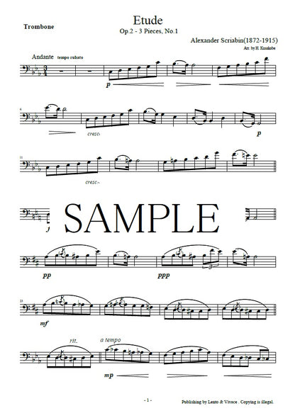 Scriabine "Op.2 Etude de Trois Pièces"