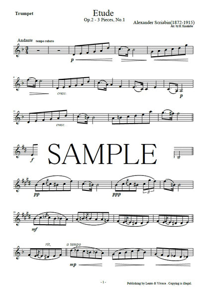 Skrjabin "Op.2 Etüde aus drei Stücken"